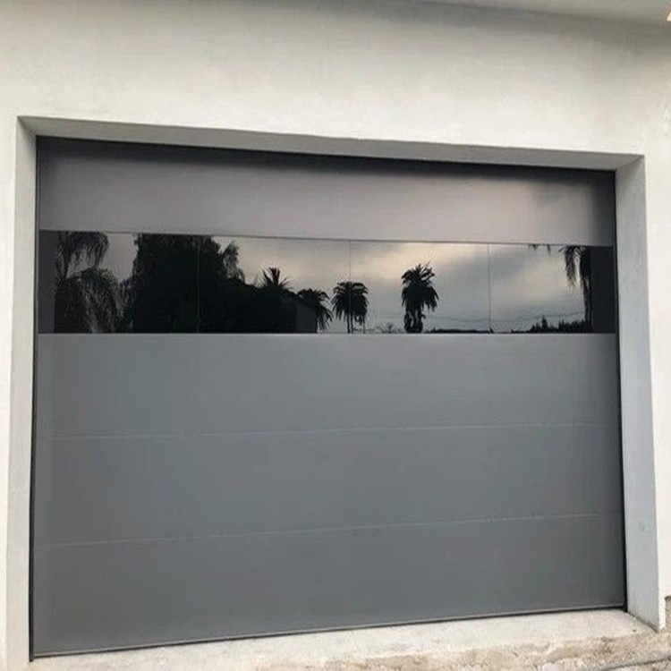 60mm thickness aluminum panel frameless glass garage door