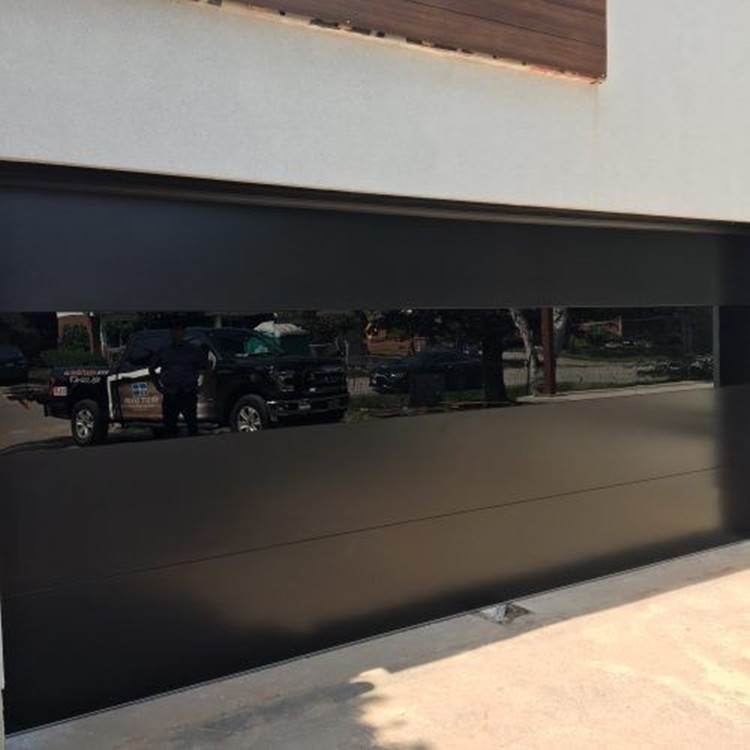 60mm thickness aluminum panel frameless glass garage door