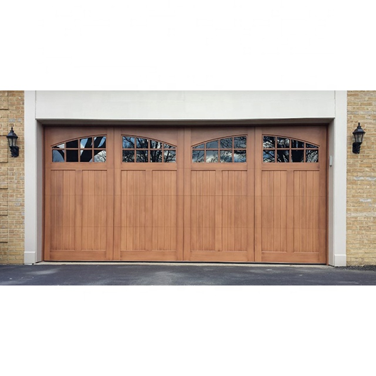 Factory Wholesale Overhead Sectional Solid Wood Carriage Garage Door