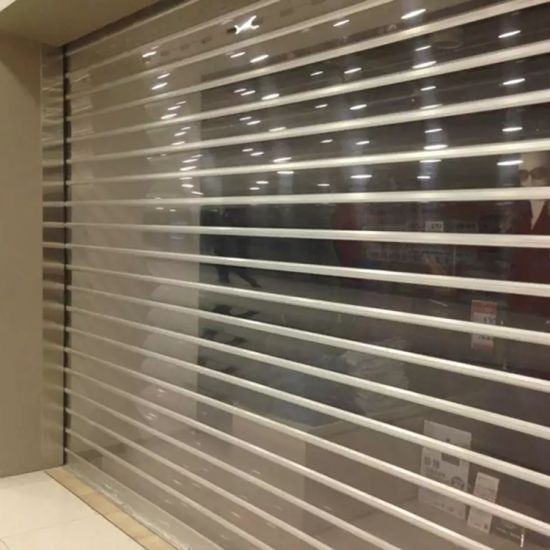 Automatic 24 hours Display Straight Strip Polycarbonate Crystal Roller Shutter