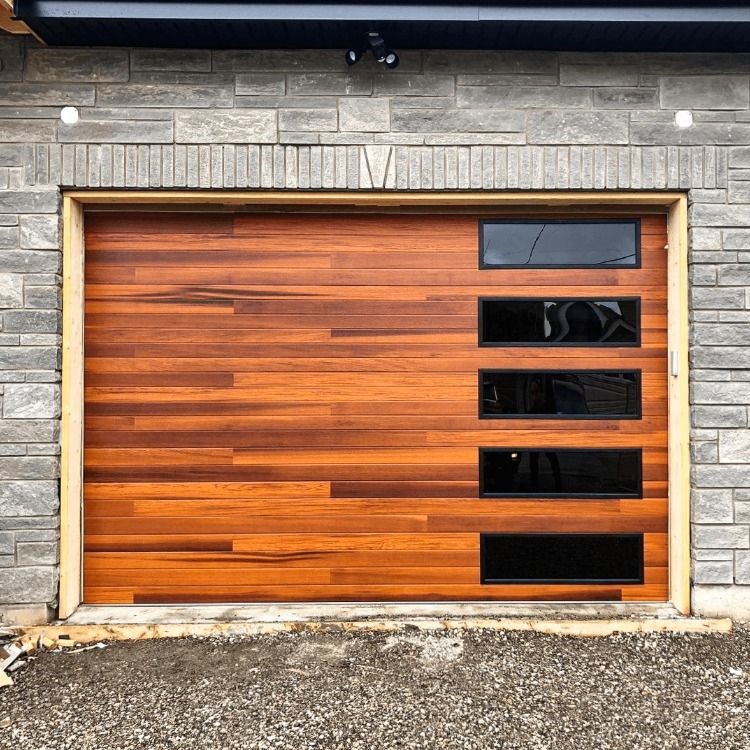 Modern Design Hardwood Gararge Doors 