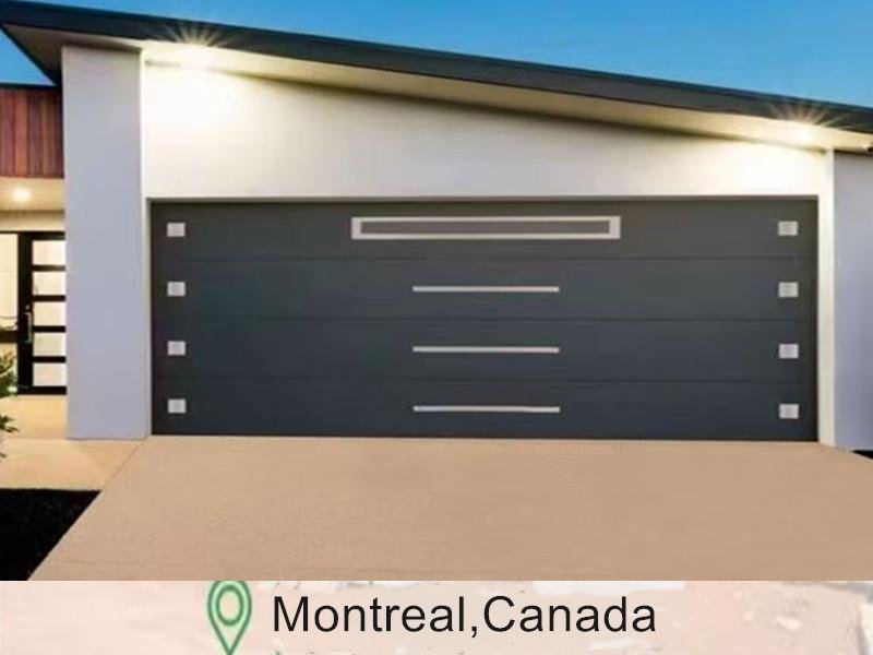Flush Steel Garage Door with Decoration Windows