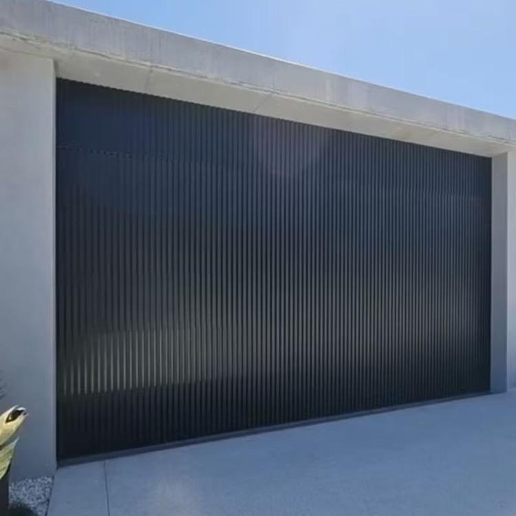 Automatic Black Color Aluminum Grille Garage Door for Villa