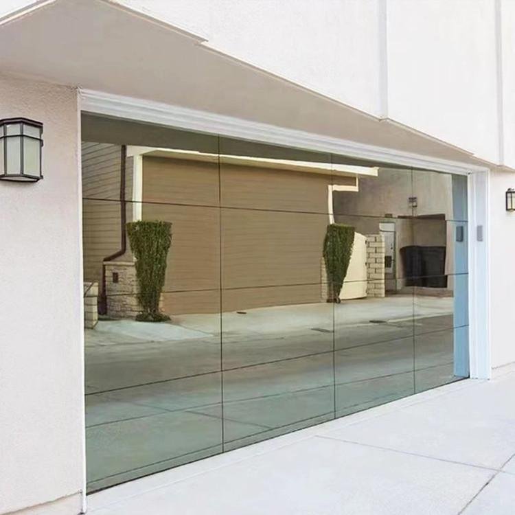 frameless mirror glass garage door 13