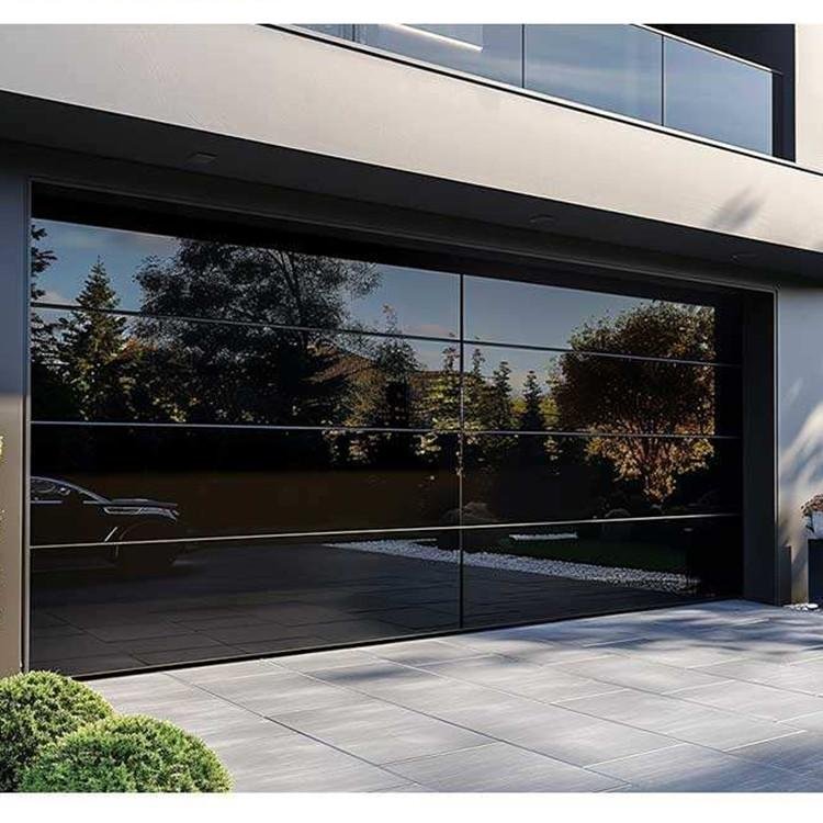 frameless mirror glass garage door 14