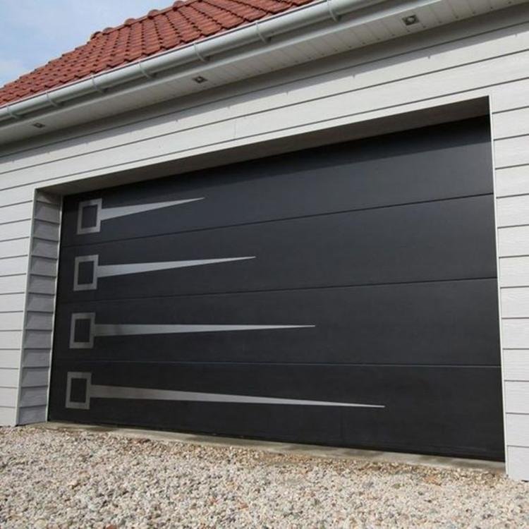 flush steel garage door with side windows 13