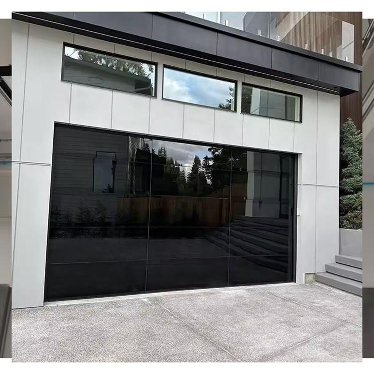 Modern Design Glass Garage Doors Suitable for Private Villas  2
